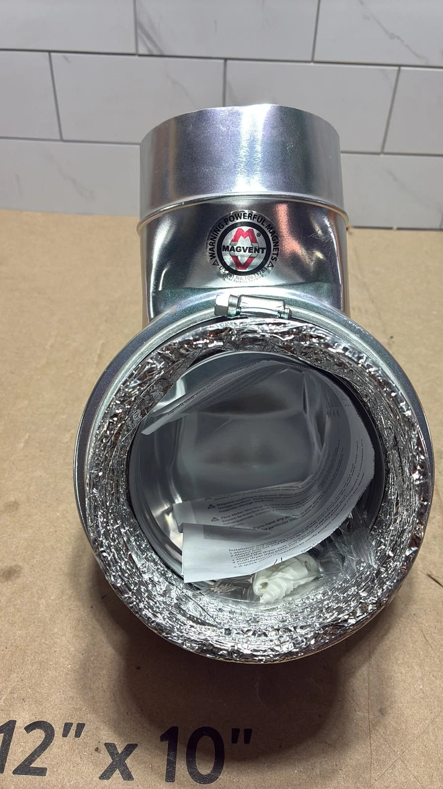 MV-90 Magnetic Dryer Vent Coupling – 90° – Made in USA. Magnetic