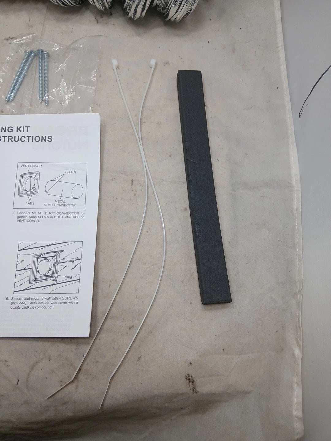 Broan-NuTone WVK2A Flexible Wall Ducting Kit for Ventilation Fans Exhaust Fans.