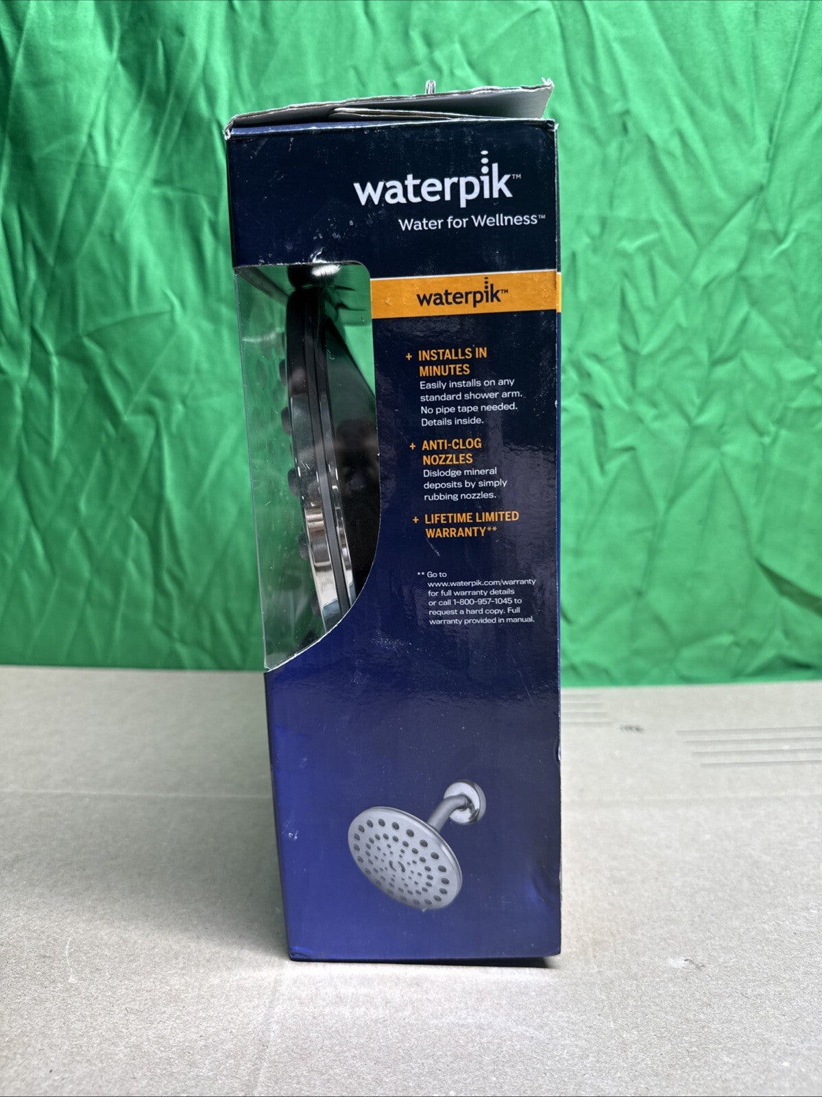 Waterpik 8-Spray Patterns Wall Mount Rain Fixed Shower Head Chrome YPW-833E