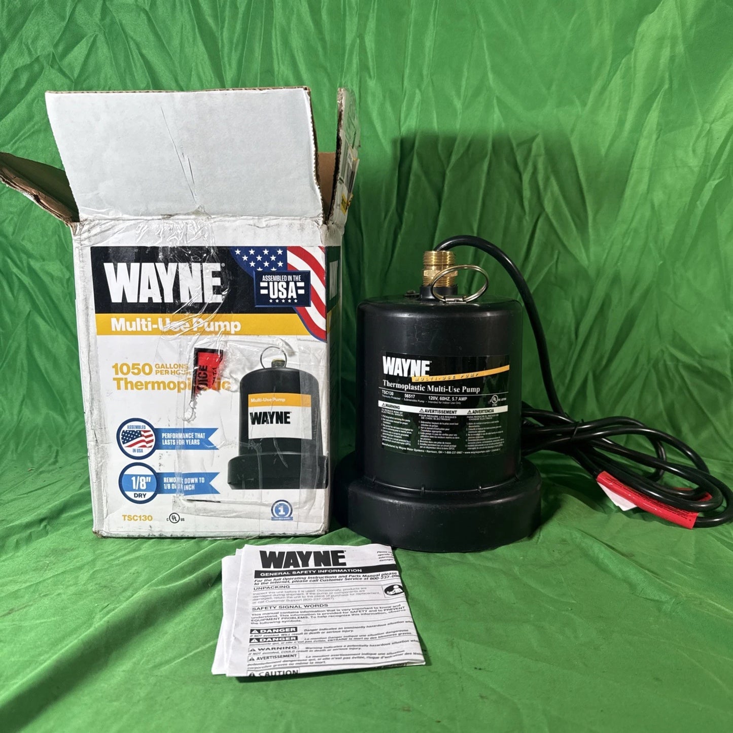 Wayne TSC130 Multi-Use pump 1000 Gallons/Hour Thermoplastic Box