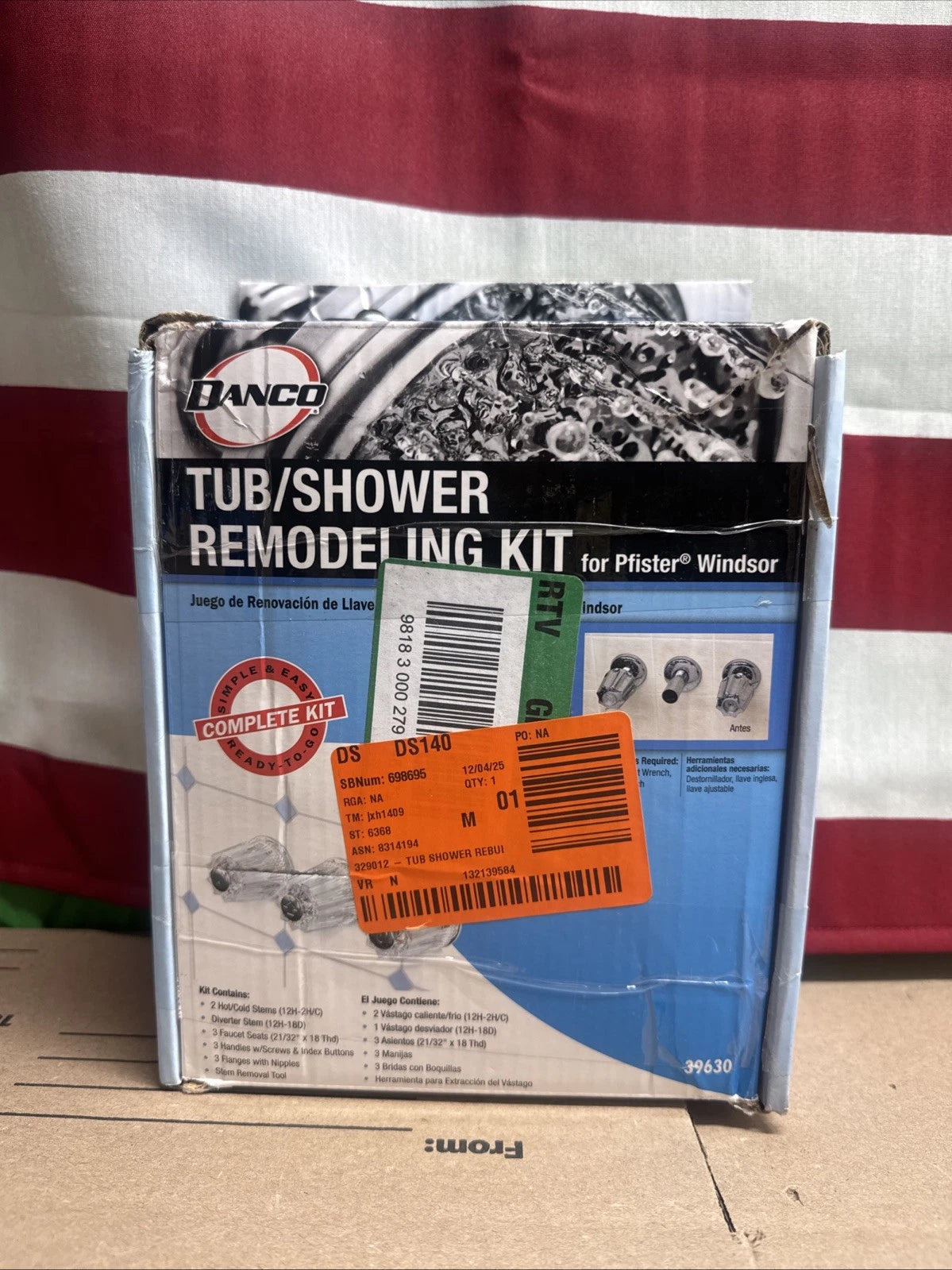 Danco Tub & Shower Remodeling Kit For Pfister Windsor 39630 Complete Kit Brushed