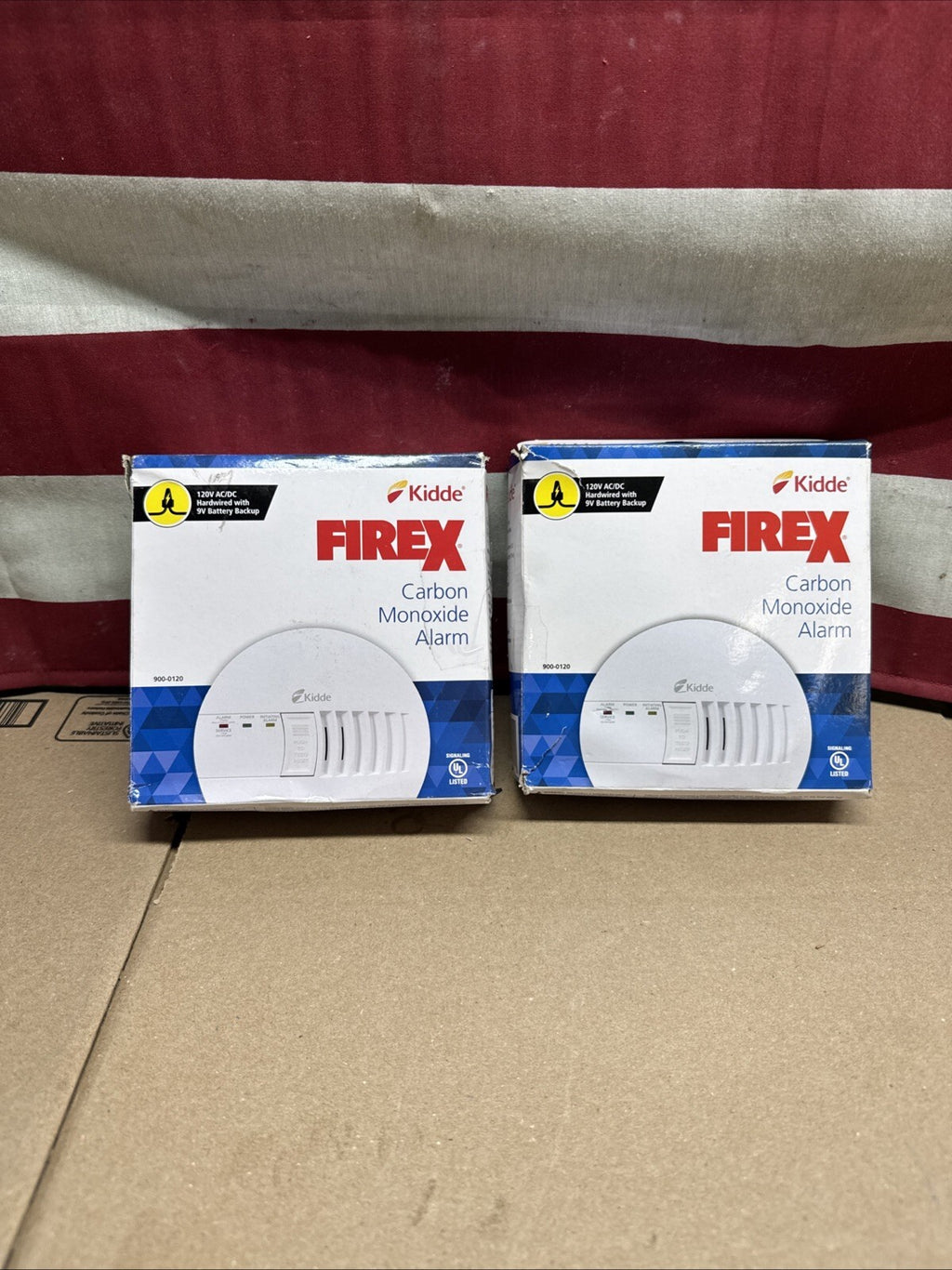 2PK KiddeFireX Hardwired Carbon Monoxide Detector w/ LED Light, Interconnectable