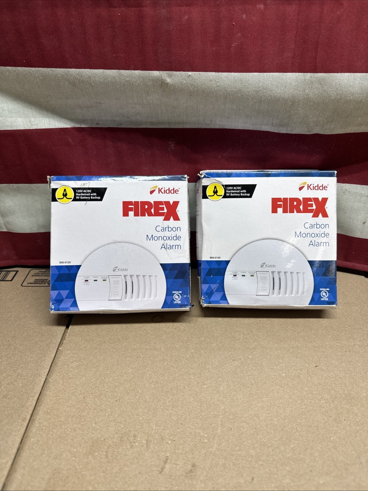2PK KiddeFireX Hardwired Carbon Monoxide Detector w/ LED Light, Interconnectable