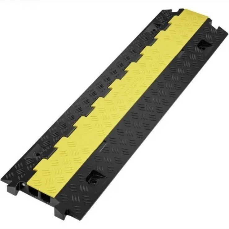 VEVOR Cable Protector Ramp, 91.8x25x4.3 cm 2 Channel, 22000lbs