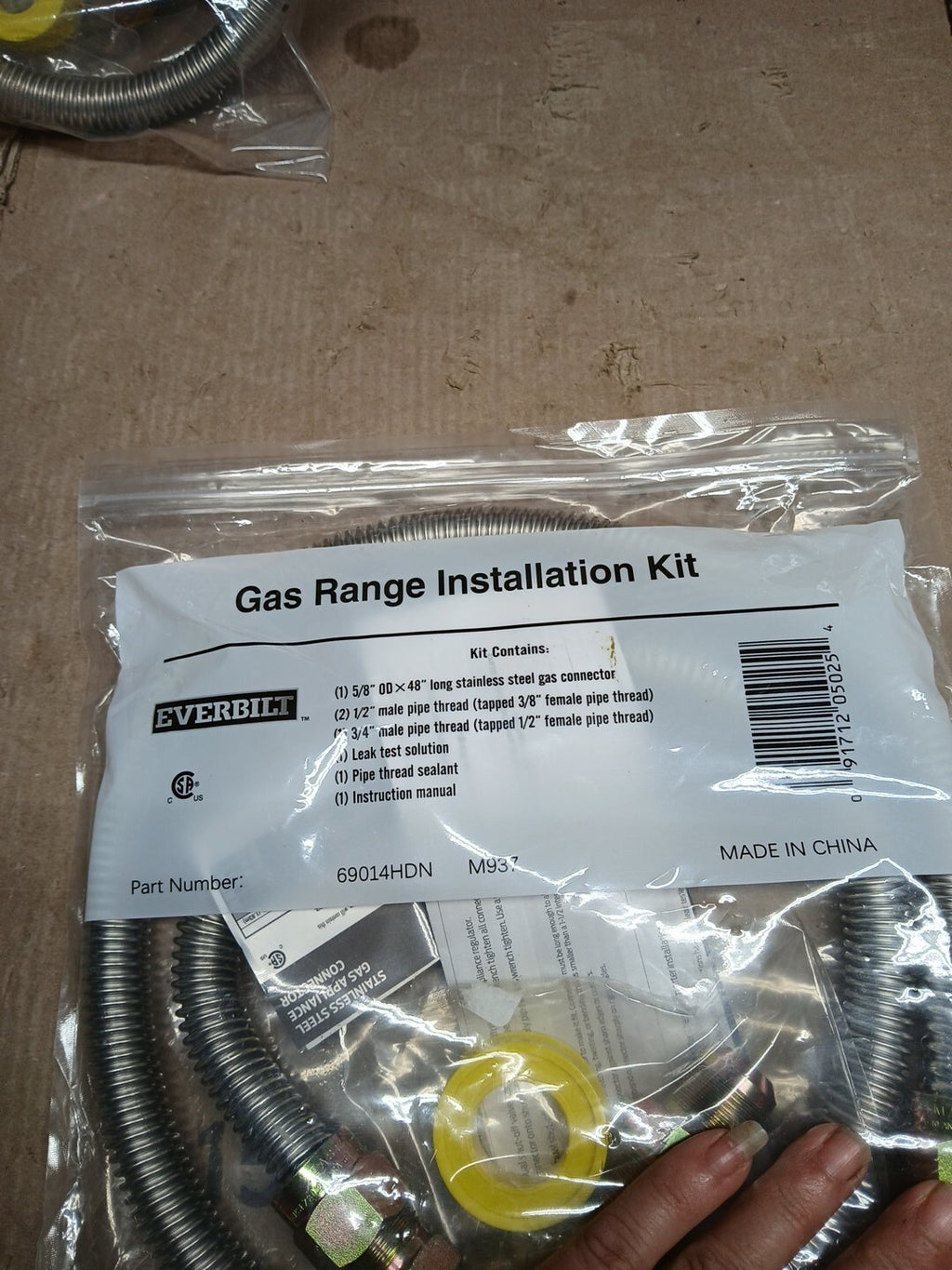 Everbilt Gas Range Installation Kit 48" 69014HDN