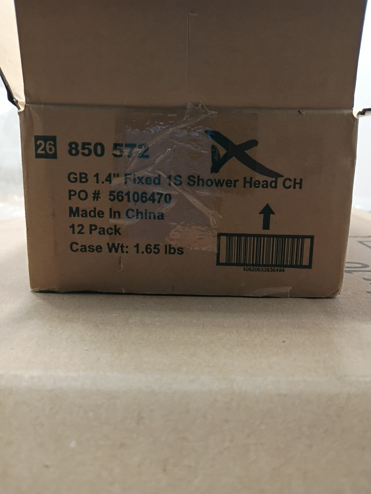 12-Pack Glacier Bay Fixed 1.4" Shower Head – Chrome – New