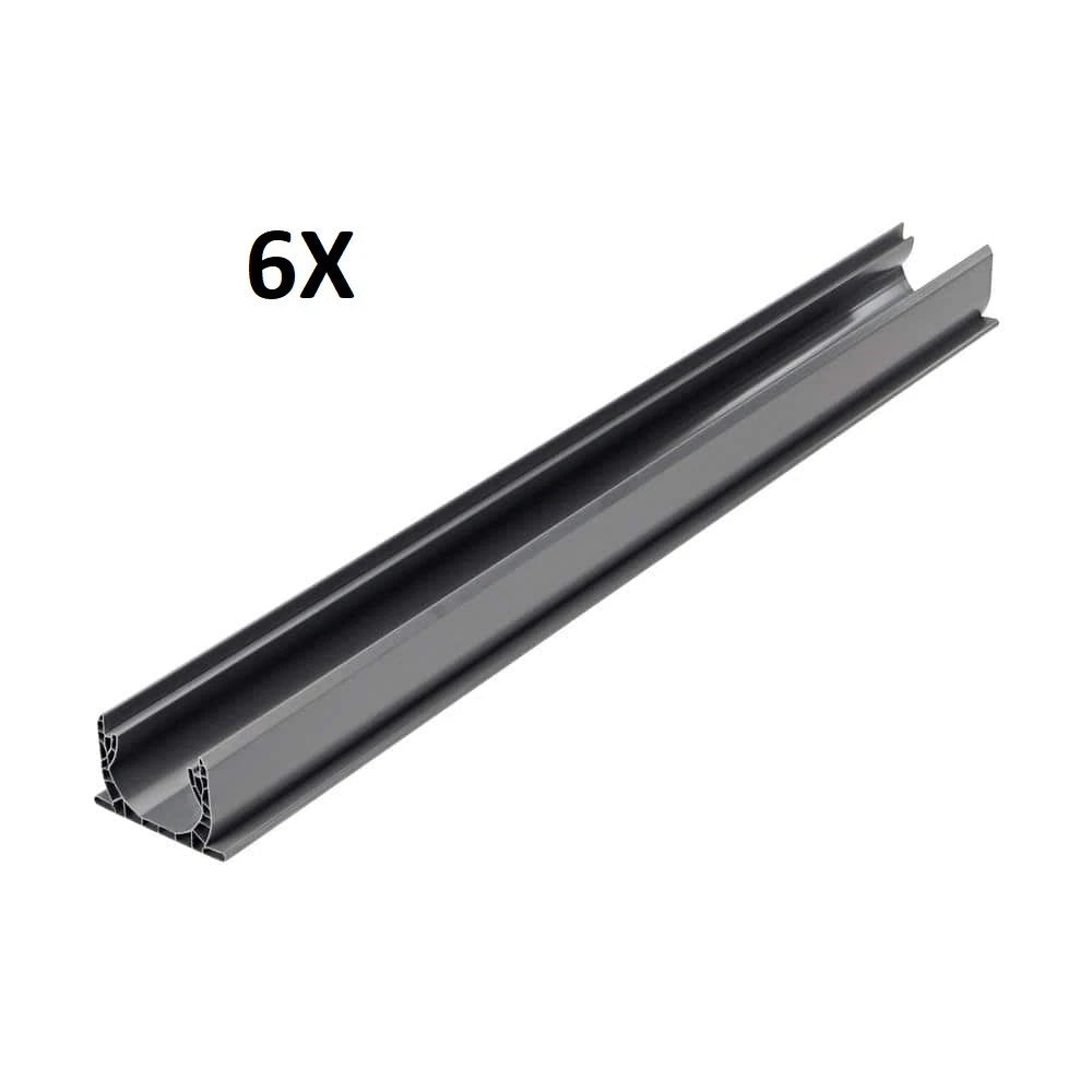 6-PK NDS 400 - 4 in. x 4 ft. PVC Speed-D Channel Drain, Gray open box