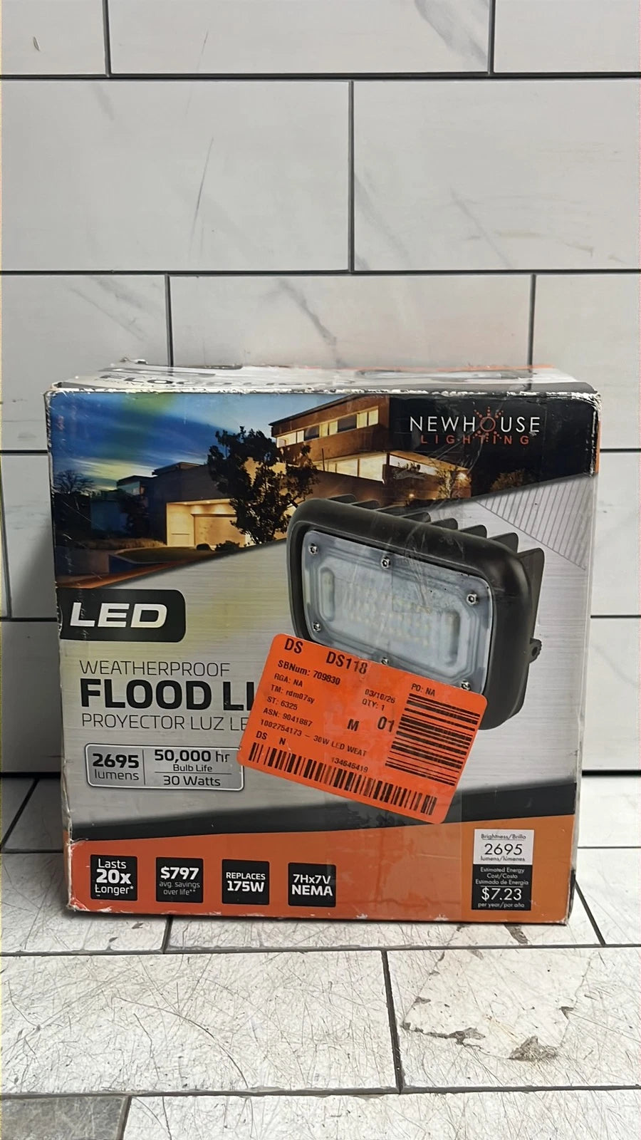 Newhouse Lighting WW30BRZ 30-Watt Outdoor LED Wall Wash Flood Light