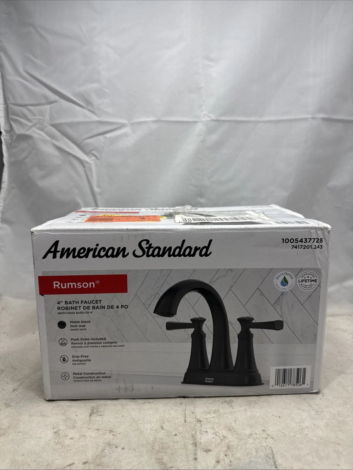American Standard Rumson 4 in. Centerset 2-Handle Bathroom Faucet in Matte Black
