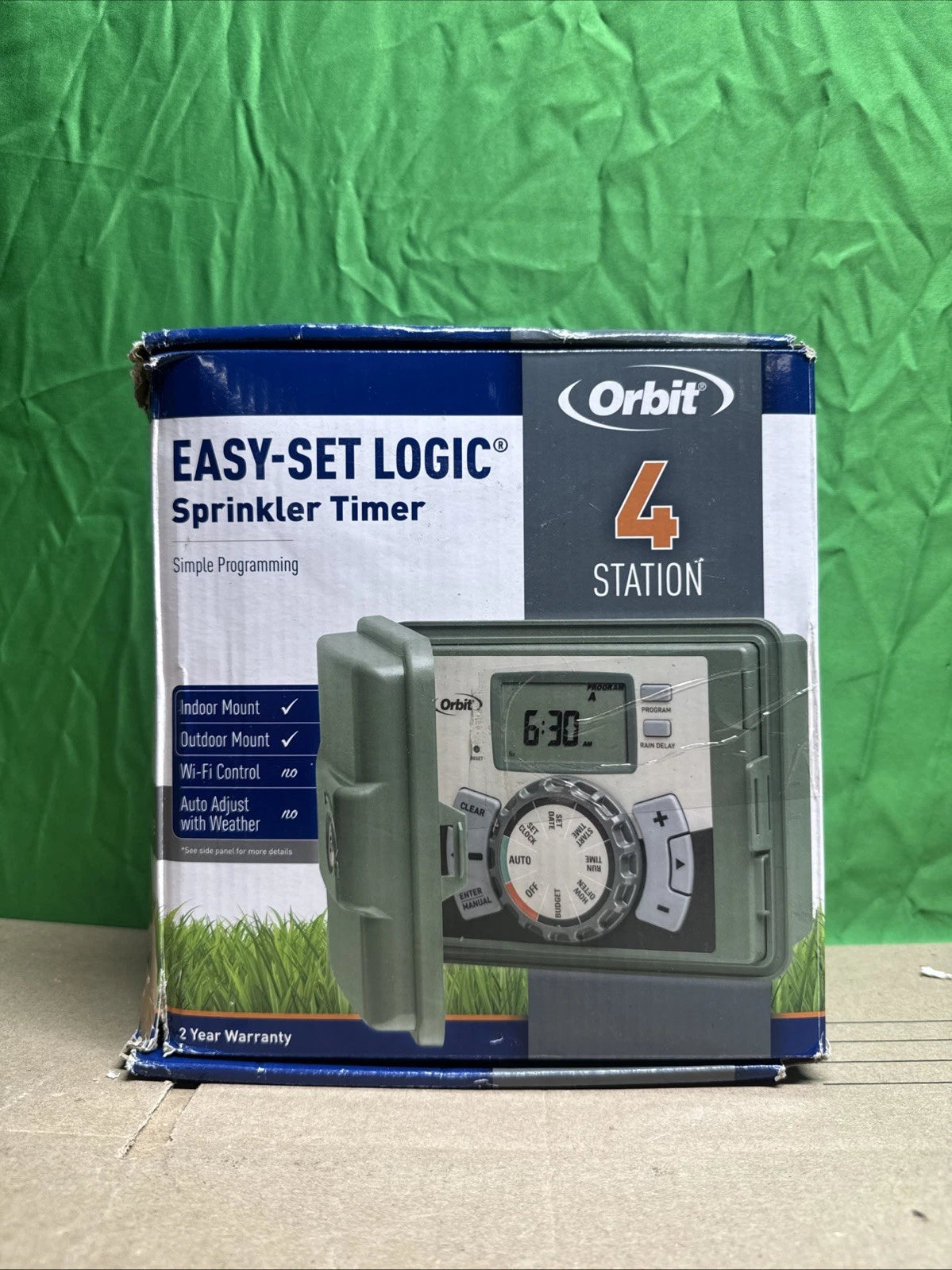 ORBIT 57894 4-STATION EASY-SET LOGIC INDOOR/OUTDOOR IRRIGATION CONTROLLER