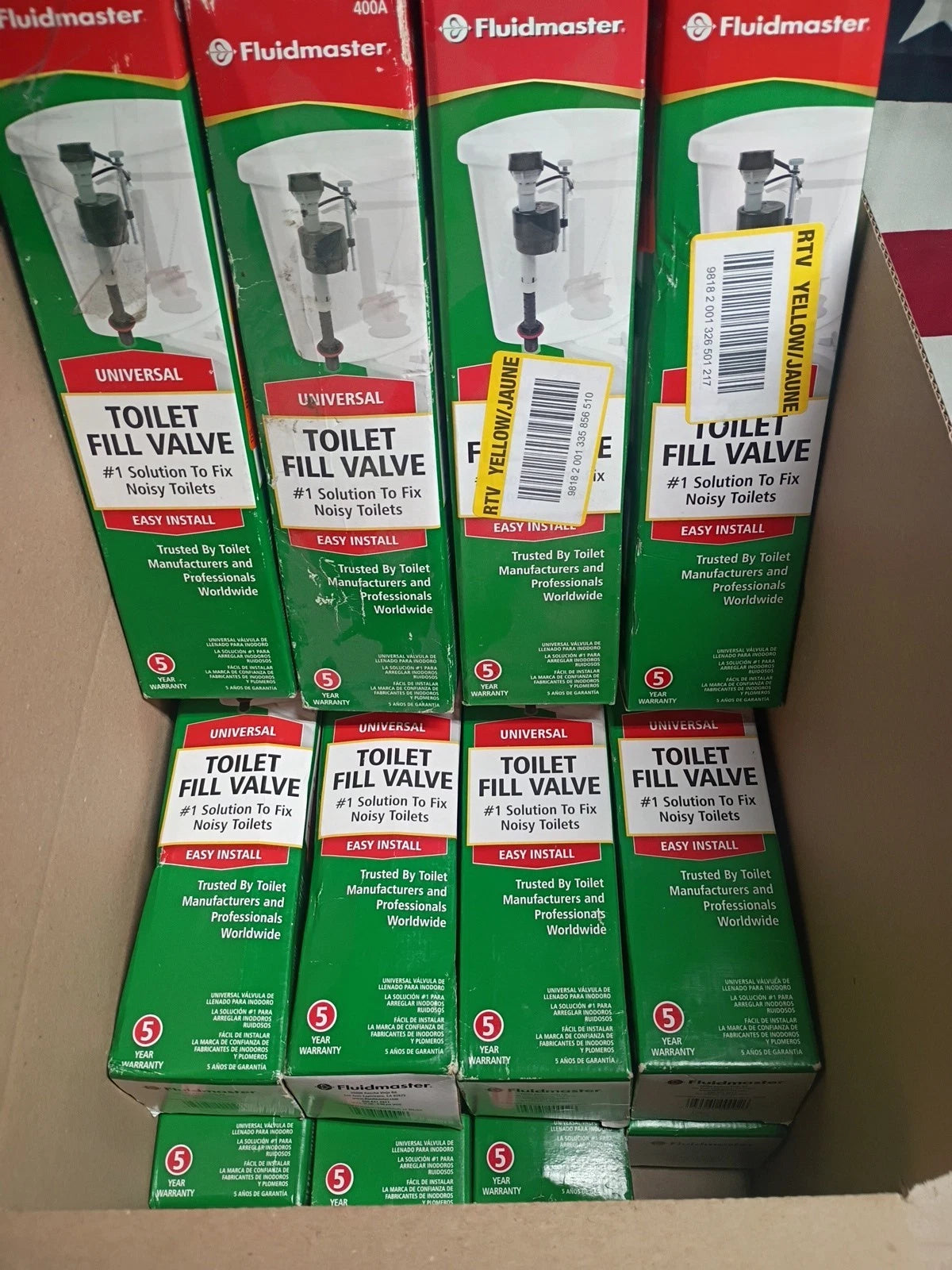 12PK Fluidmaster 400A Anti-Siphon Toilet Tank Fill Valve OB