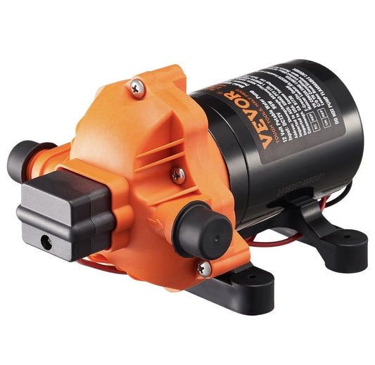 VEVOR 12V Diaphragm Pump 3GPM 11.36 L/min 3-Chamber Water Pump Pressure Switch