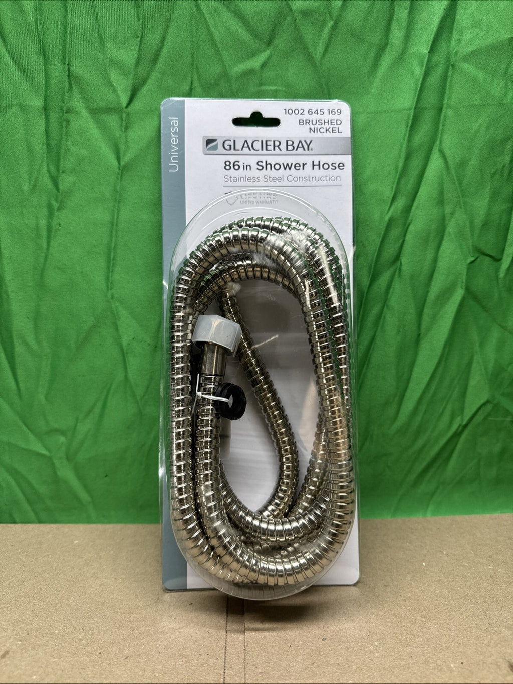 Glacier Bay 86 inches Stainless Steel Universal Shower Hose in Brushed Nickel