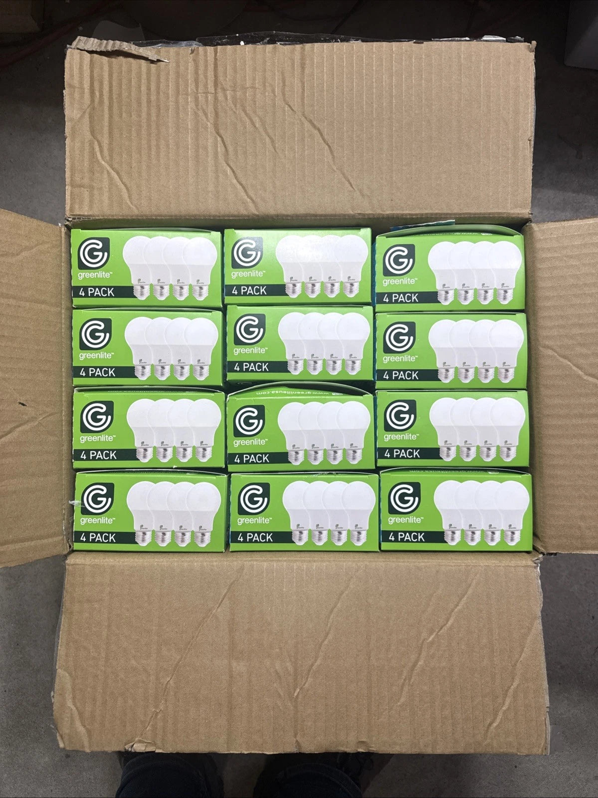 Greenlite LED 9W Light Bulb Case 24 Four Packs 60W Equivalent A19 3000K Non Dim