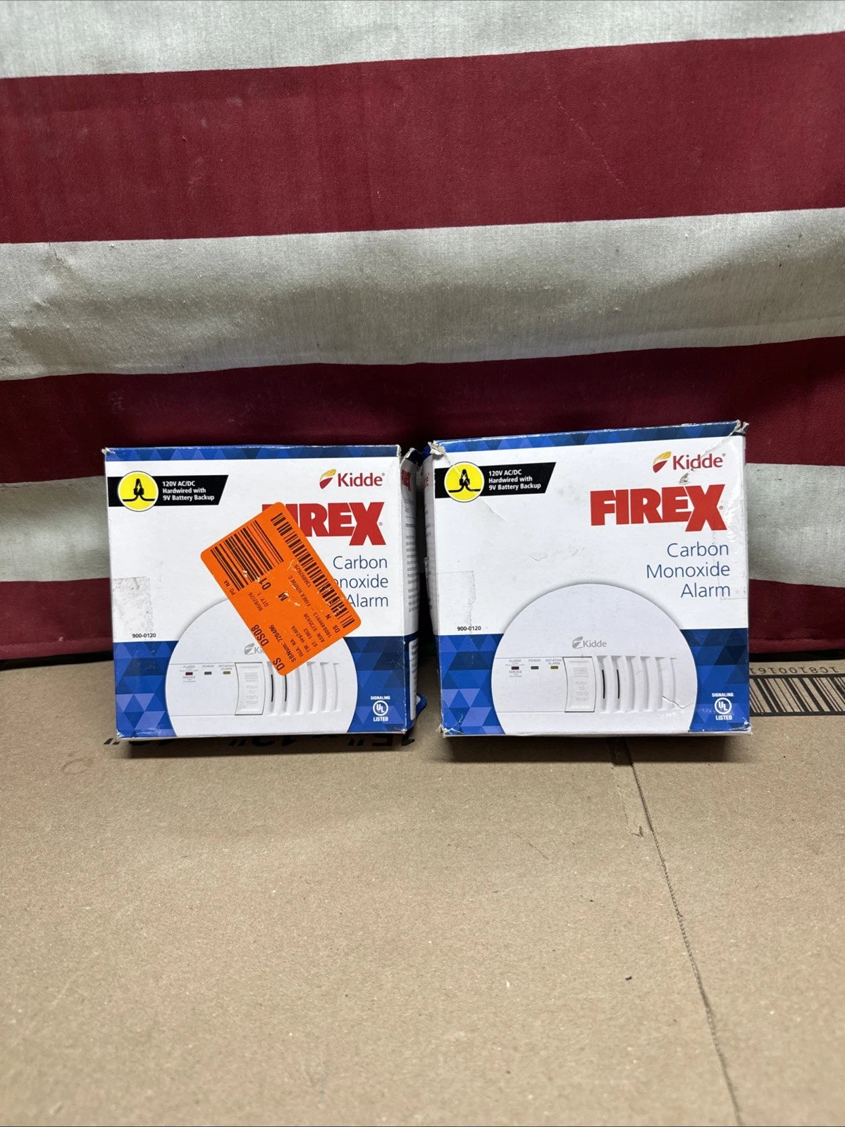 2PK KiddeFireX Hardwired Carbon Monoxide Detector w/LED Light,Interconnectable
