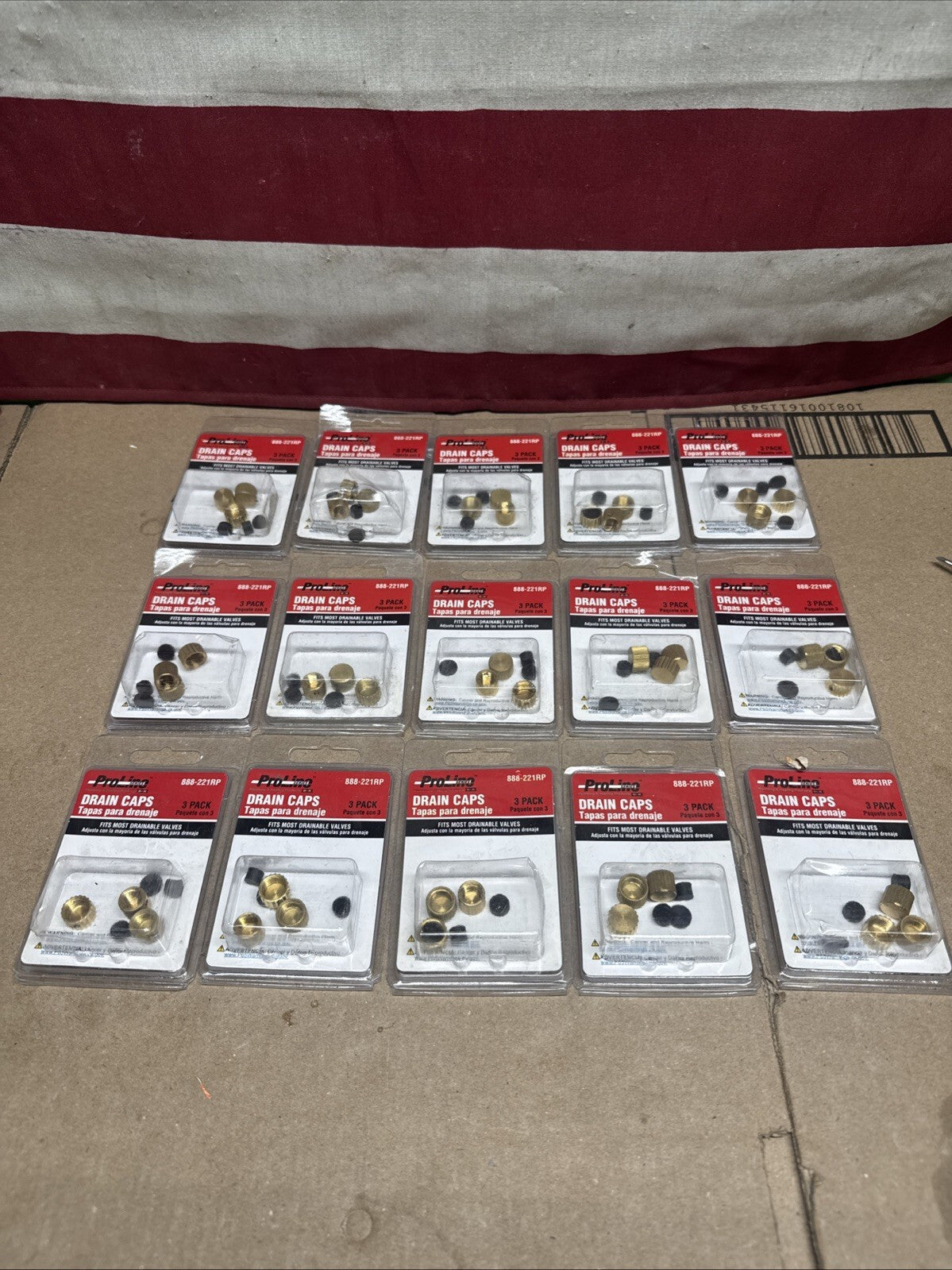 NEW!! 45 Count Proline Drain Caps - Waste Cap & Washer - (5) 15 packs 881-221RP