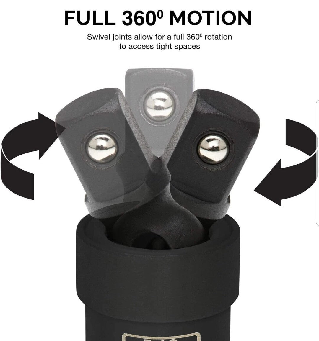 NEIKO 02486A Impact Universal Joint-Socket Swivel Set,Socket Extension Set Cr-Mo