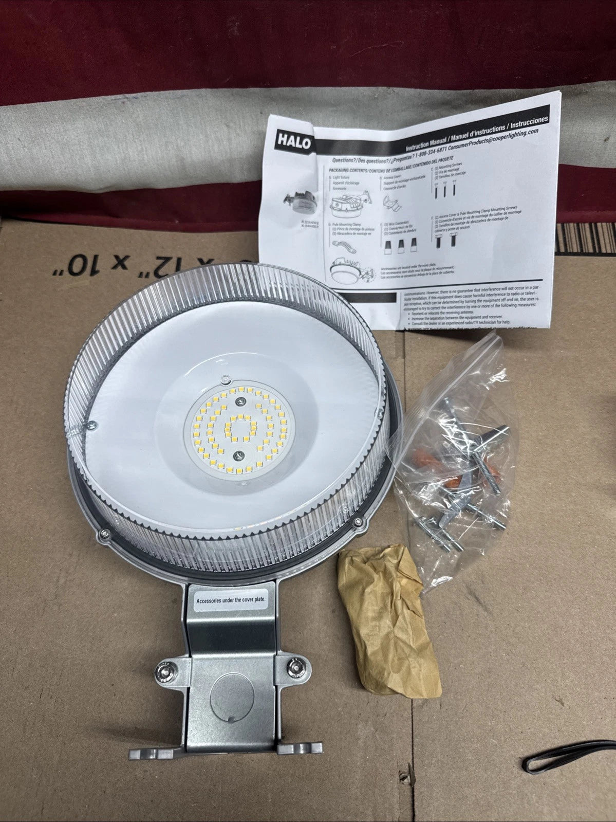 HALO ALB 125-Watt Equivalent Integrated LED Gray Dusk to Dawn Area Light, 4000K