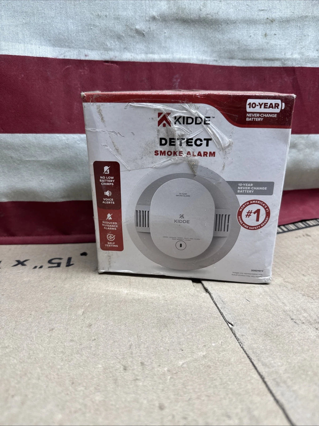 Kidde 20SD10-V Smoke Detector, Voice Alerts & LED Warning Lights