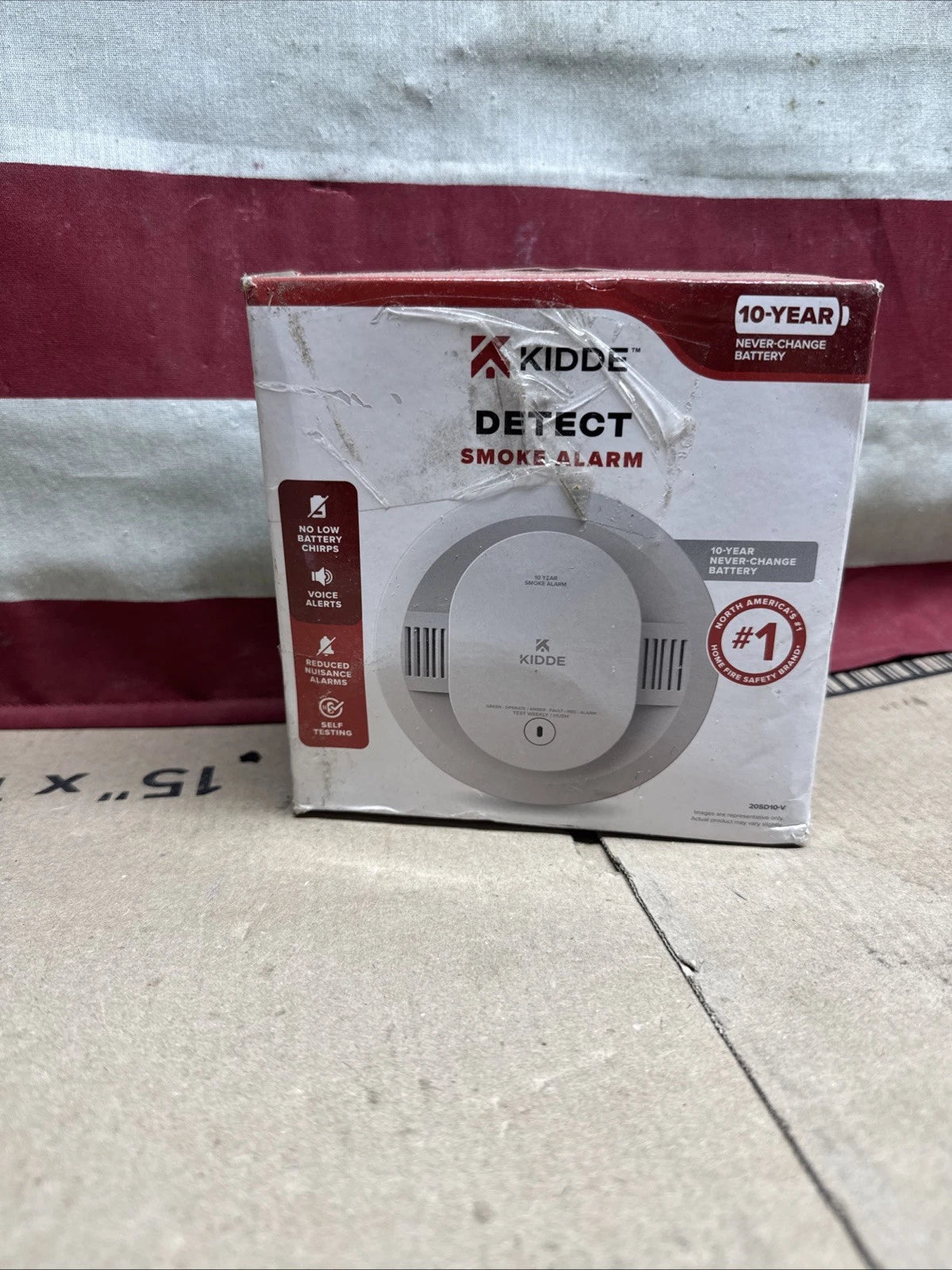Kidde 20SD10-V Smoke Detector, Voice Alerts & LED Warning Lights