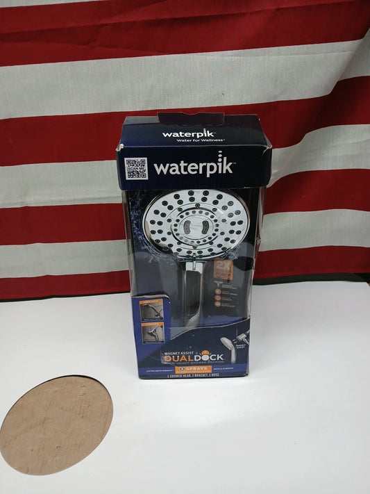 Waterpik 8-Spray Wall Mount Magnet Multi Height Handheld Shower Head 1.8 GPM