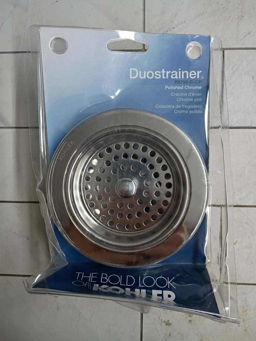 Kohler Duostrainer Sink Strainer Fits 3.5"/4" Polished Chrome R8799-C-CP.. New.