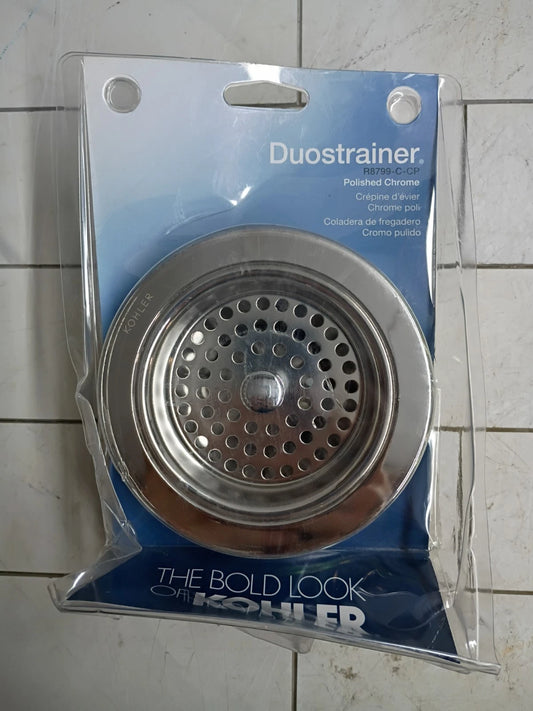 Kohler Duostrainer Sink Strainer Fits 3.5"/4" Polished Chrome R8799-C-CP.. New.