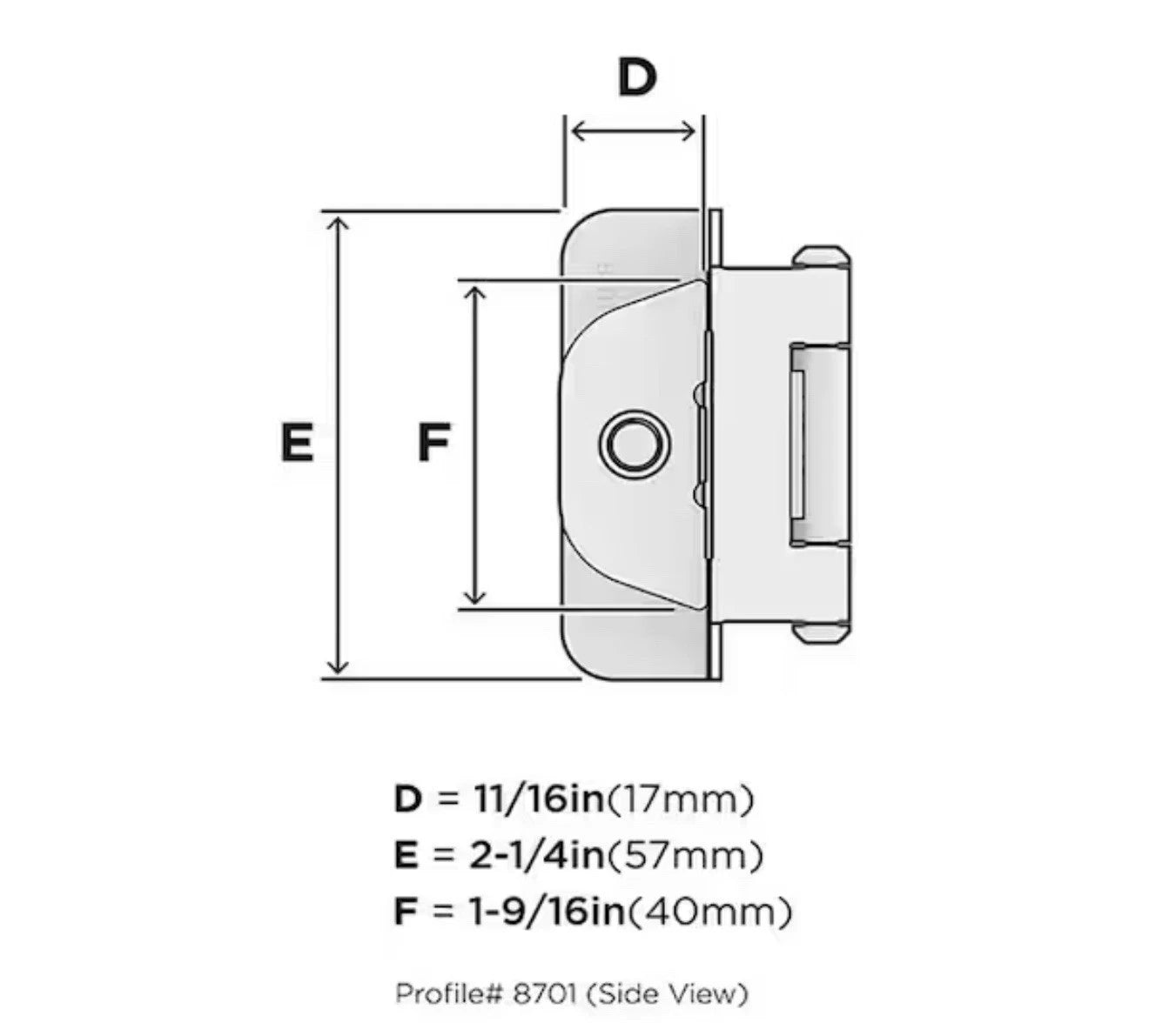 26-PACK Amerock BP8701 Functional Hardware 1/4 Inch Overlay Surface Mount Bronze
