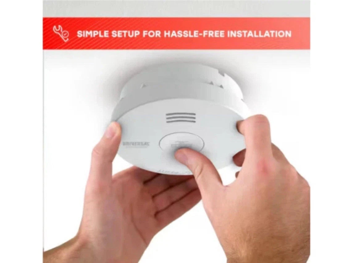 (3-Pack) 10-Year Battery Powered Mini Smoke and Fire Detector with Photoelectric
