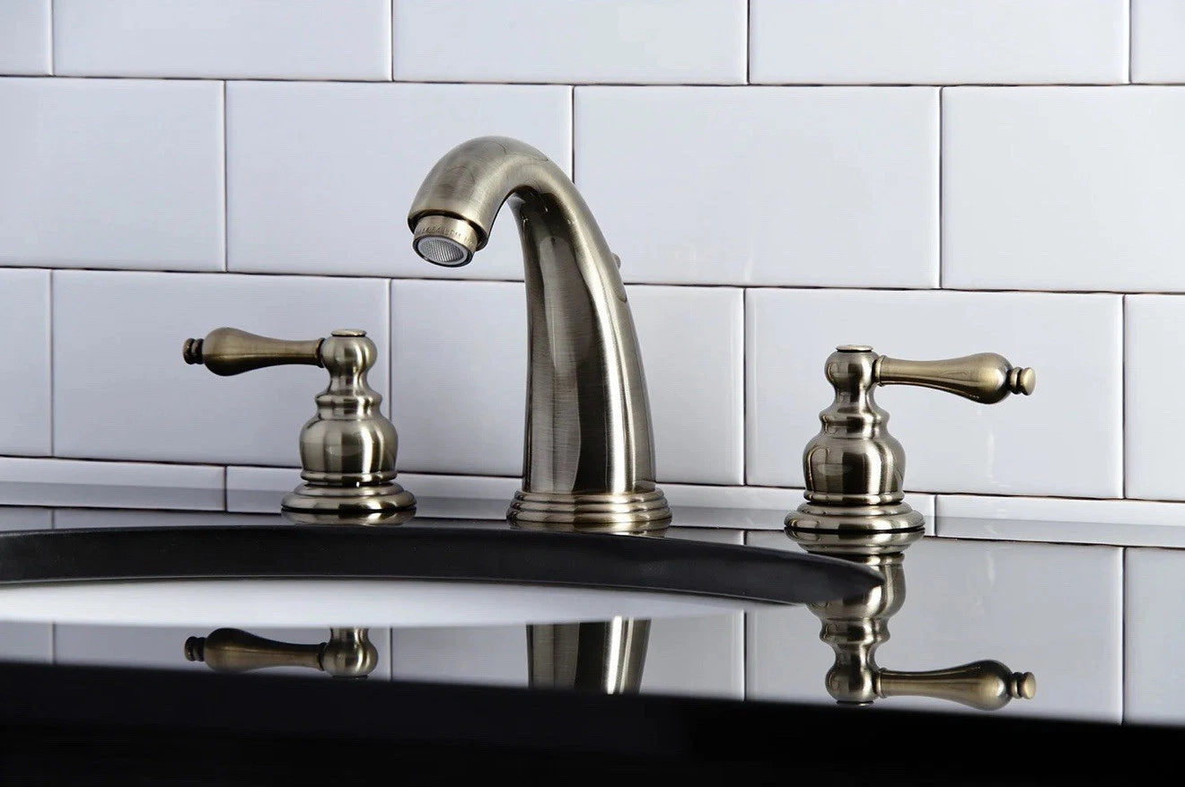 Kingston brass KB983AB Victorian 2-handle 3-hole bathroom faucet antique brass