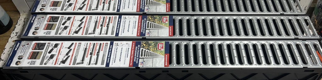 3-PACK RELN Storm Drain 40 in. Channel Complete with Galvanized Grate