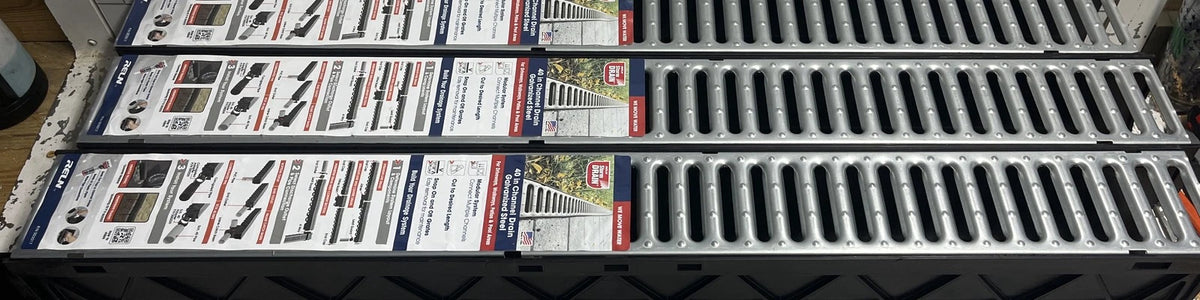 3-PACK RELN Storm Drain 40 in. Channel Complete with Galvanized Grate