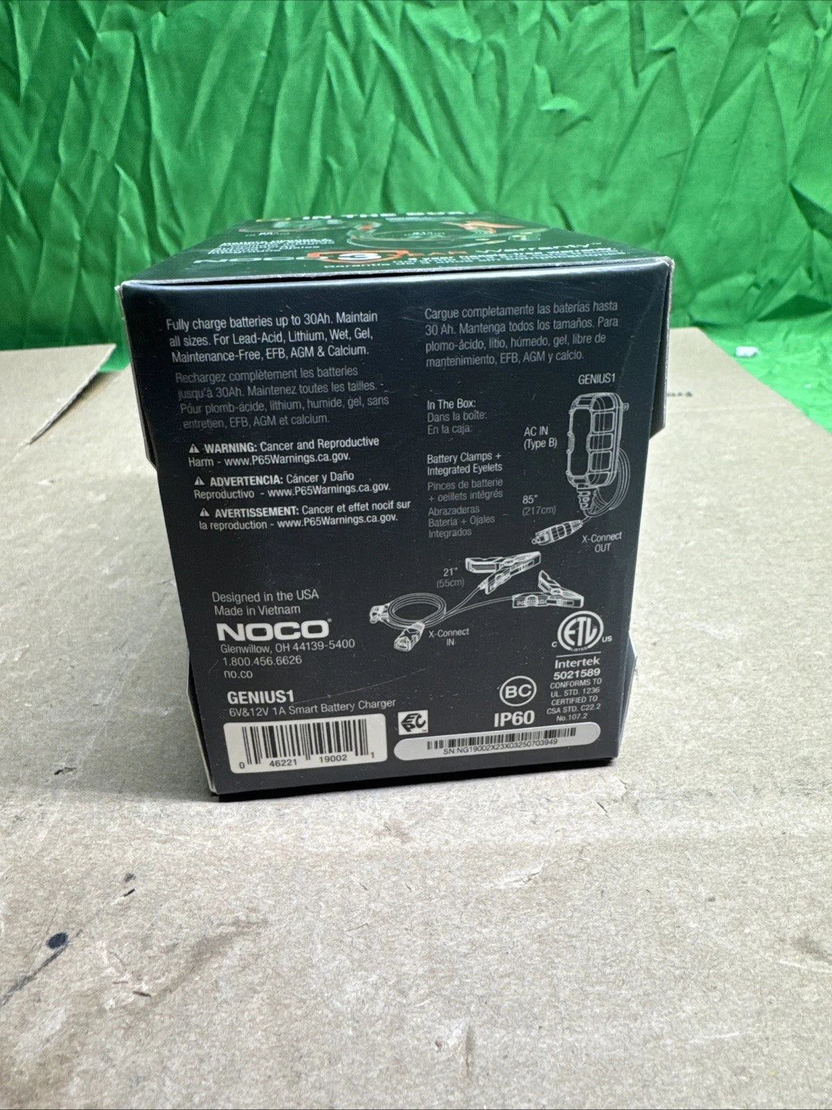 NOCO GENIUS1 6V/12V 1A Smart Battery Charger, Trickle Charger and Maintainer