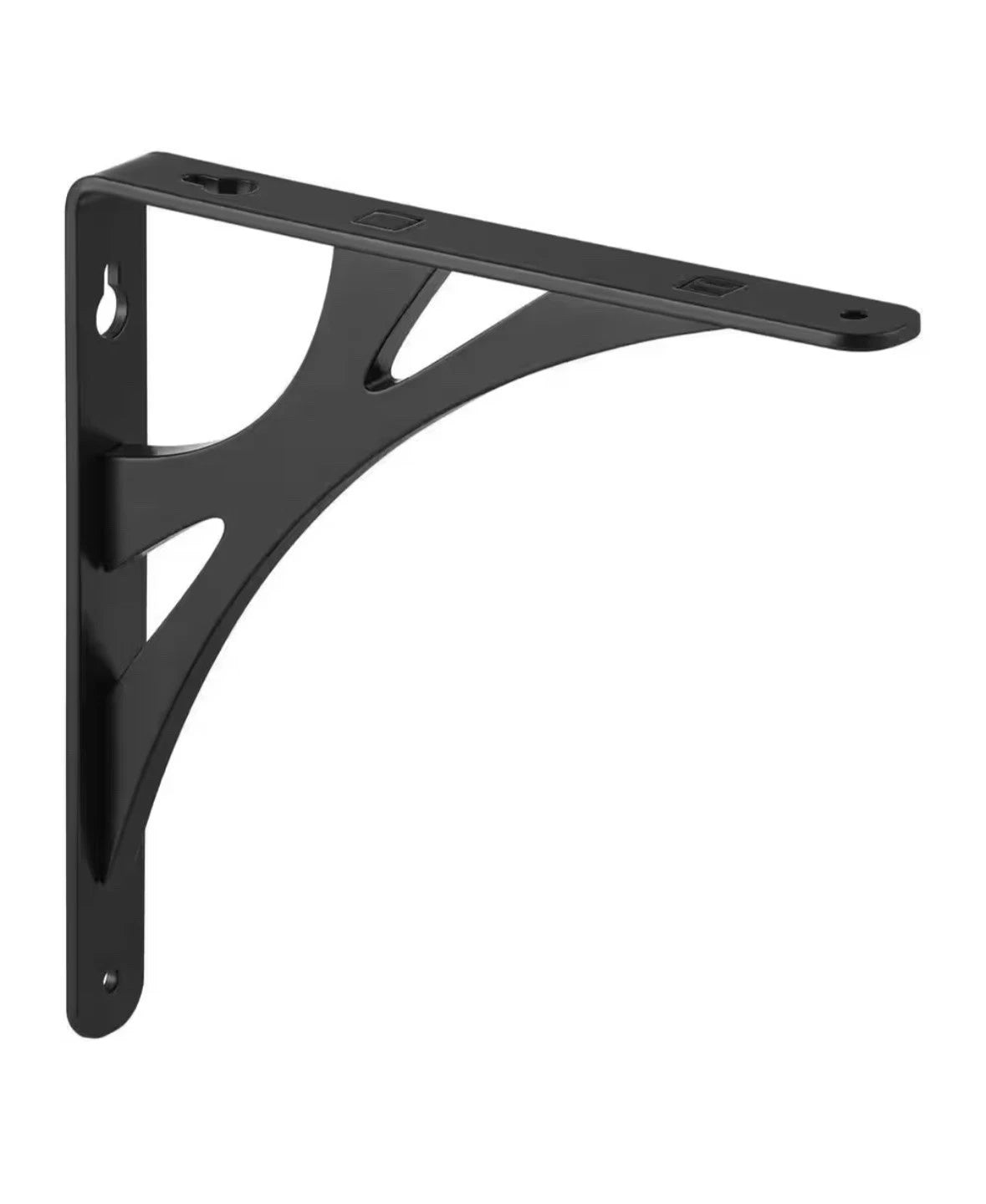 7-Pack Everbilt 8 in. Black Contempo Steel Shelf Bracket