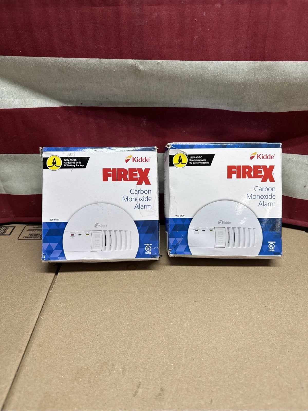 2PK KiddeFireX Hardwired Carbon Monoxide Detector w/ LED Light, Interconnectable