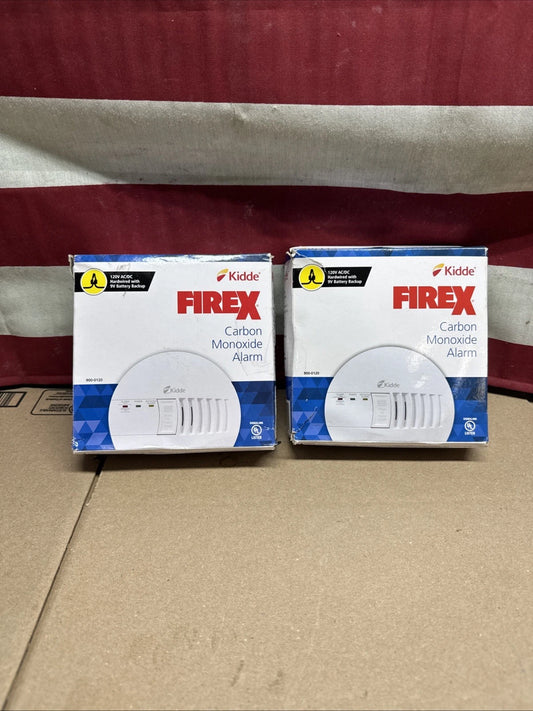 2PK KiddeFireX Hardwired Carbon Monoxide Detector w/ LED Light, Interconnectable