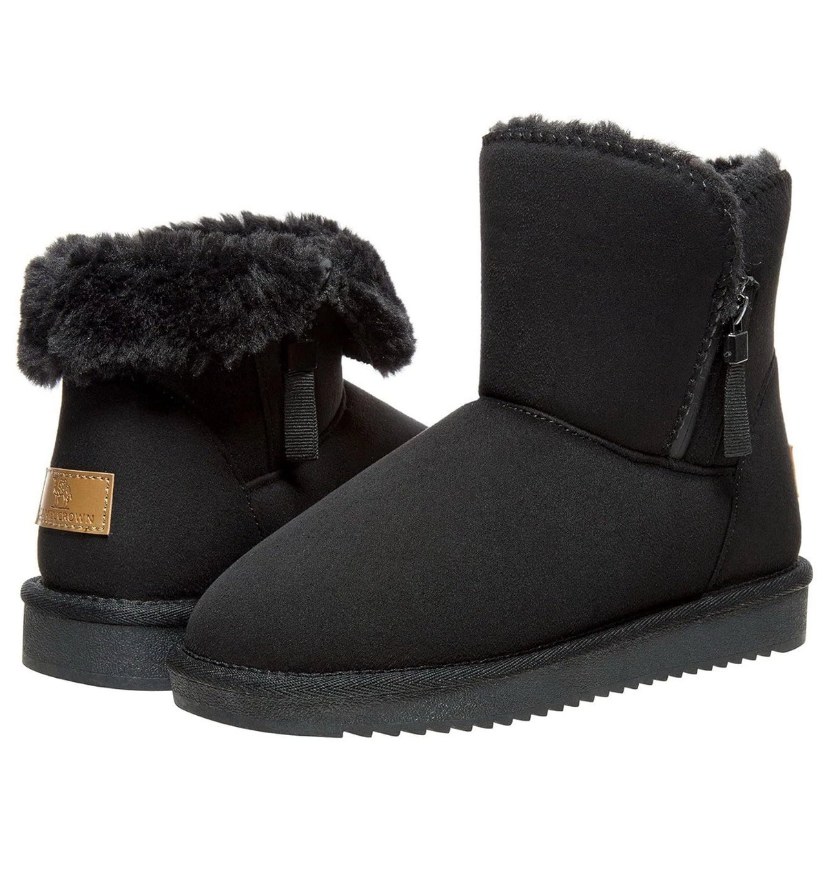 Camel crown Women’s 6 Snow Boot Warm Fur Winter Mid-calf Zipper Short Boot