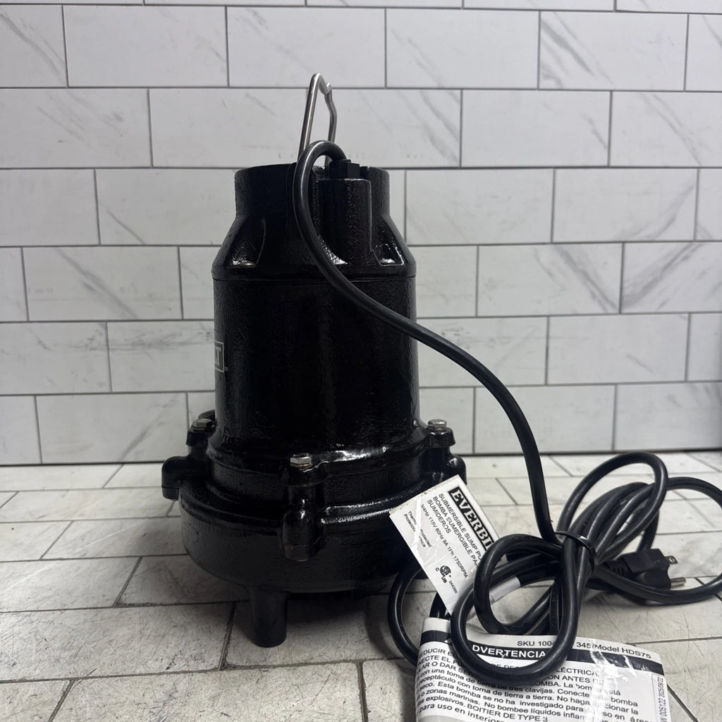 Everbilt HDS75 - 3/4HP Cast-Iron Pro-Grade Submersible Sump Pump New Open Box