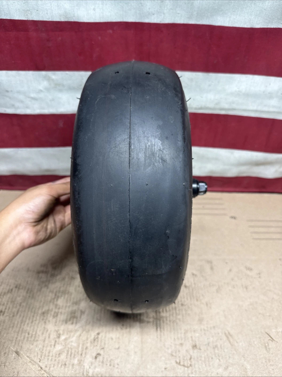 Front Wheel with Tire for Ryobi Z42Li 80v Zero Turn Mower + Axel & Spacers