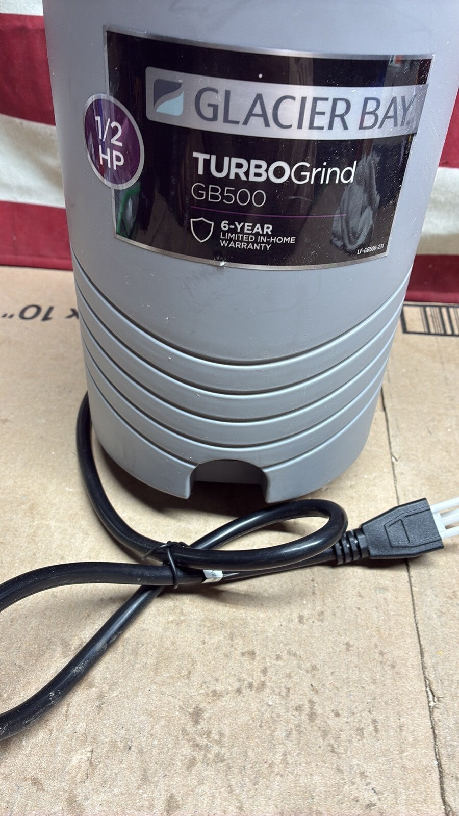 Glacier Bay GB500 Turbo Grind 1/2hp Garbage Disposal Open Box *Read description*