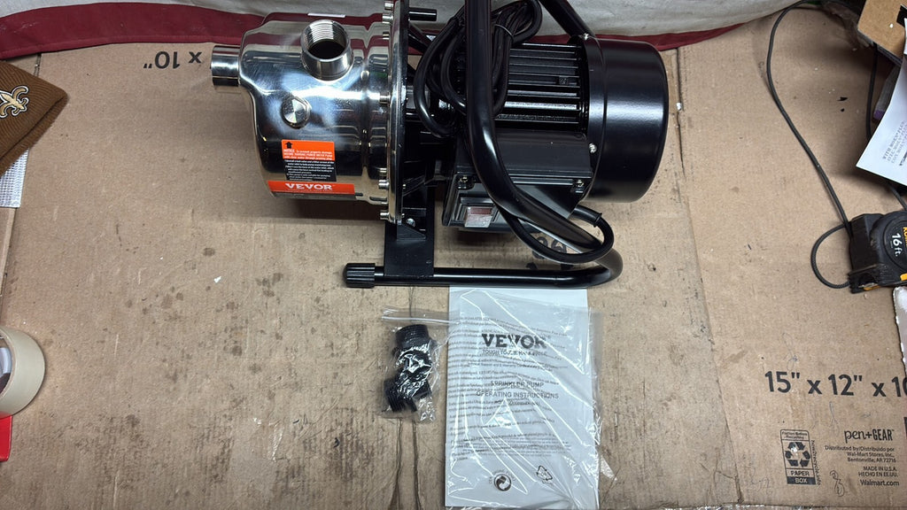 Vevor ZX11001 1.6 HP 22 GPM 115V portable sprinkler pump NEW OPEN BOX
