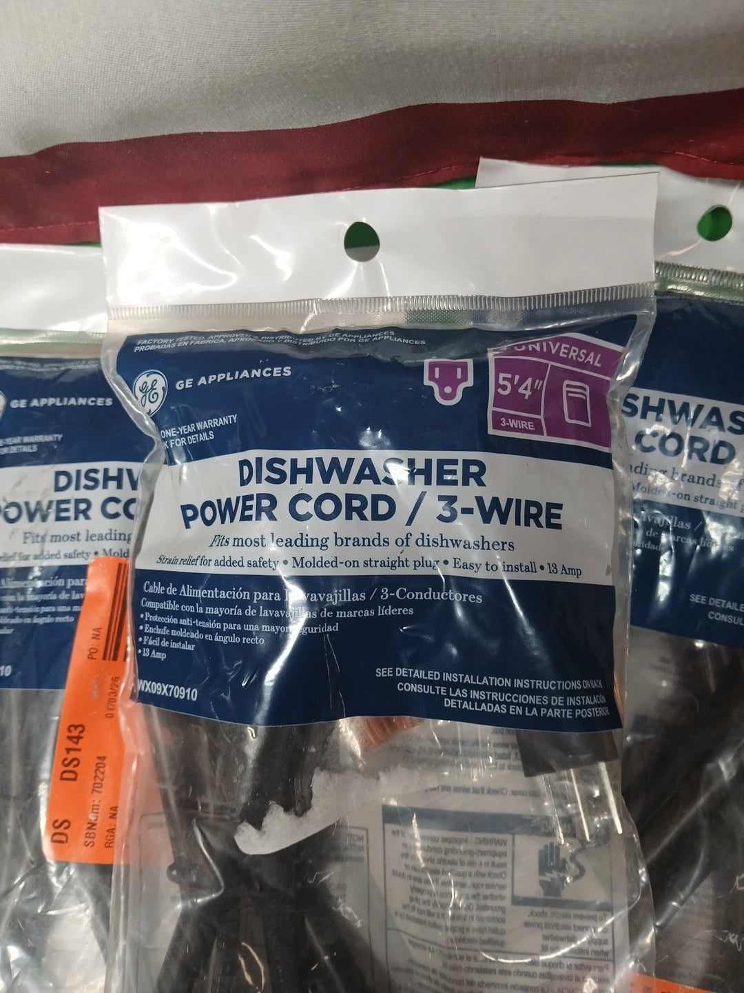 Lot Of 28 5 Ft 4 In | 3 Wire Dishwasher Power Cords