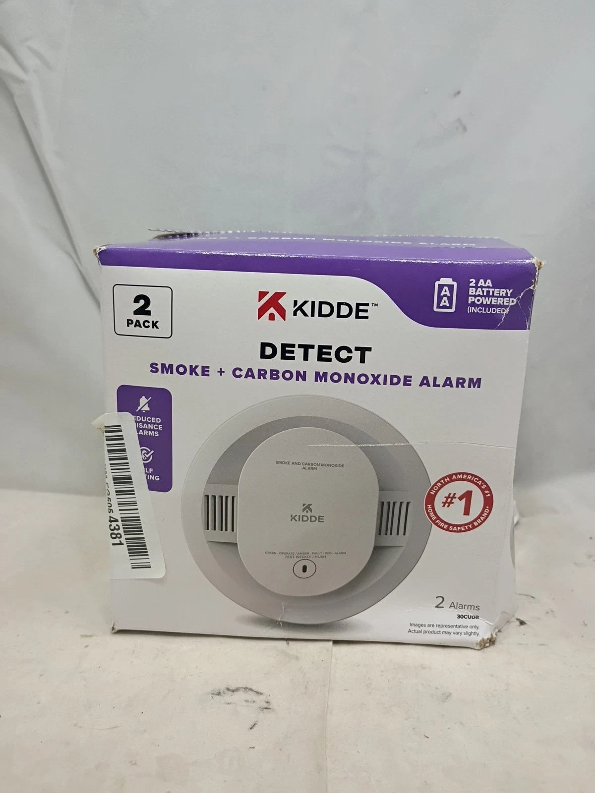 2PK Kidde 30CUDR Smoke & Carbon Monoxide Detector AA Battery Backup.