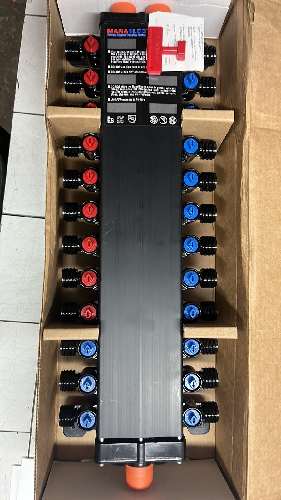 Viega 49620 24 Port MANABLOC port Polysulfone Distribution (9 Hot 15 Cold) New
