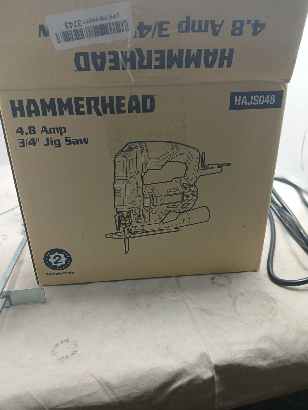 Hammerhead 4.8-Amp 3/4 Inch Jig Saw with 2pcs Wood Cutting Blades, Variable OB