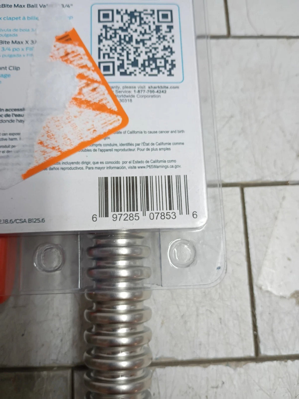 Sharkbite UR24680 Max 3/4 in. Push Connect to FIP Water Heater Connection Kit