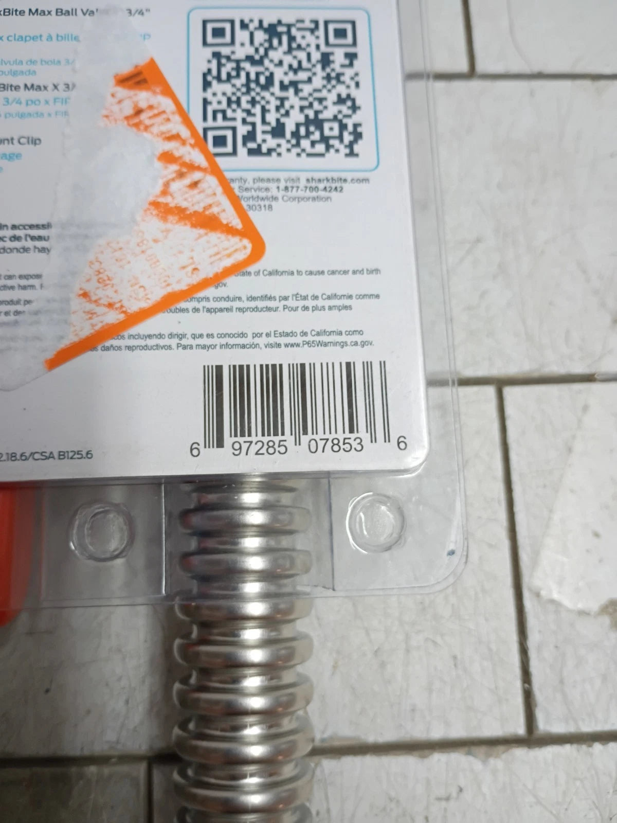 Sharkbite UR24680 Max 3/4 in. Push Connect to FIP Water Heater Connection Kit