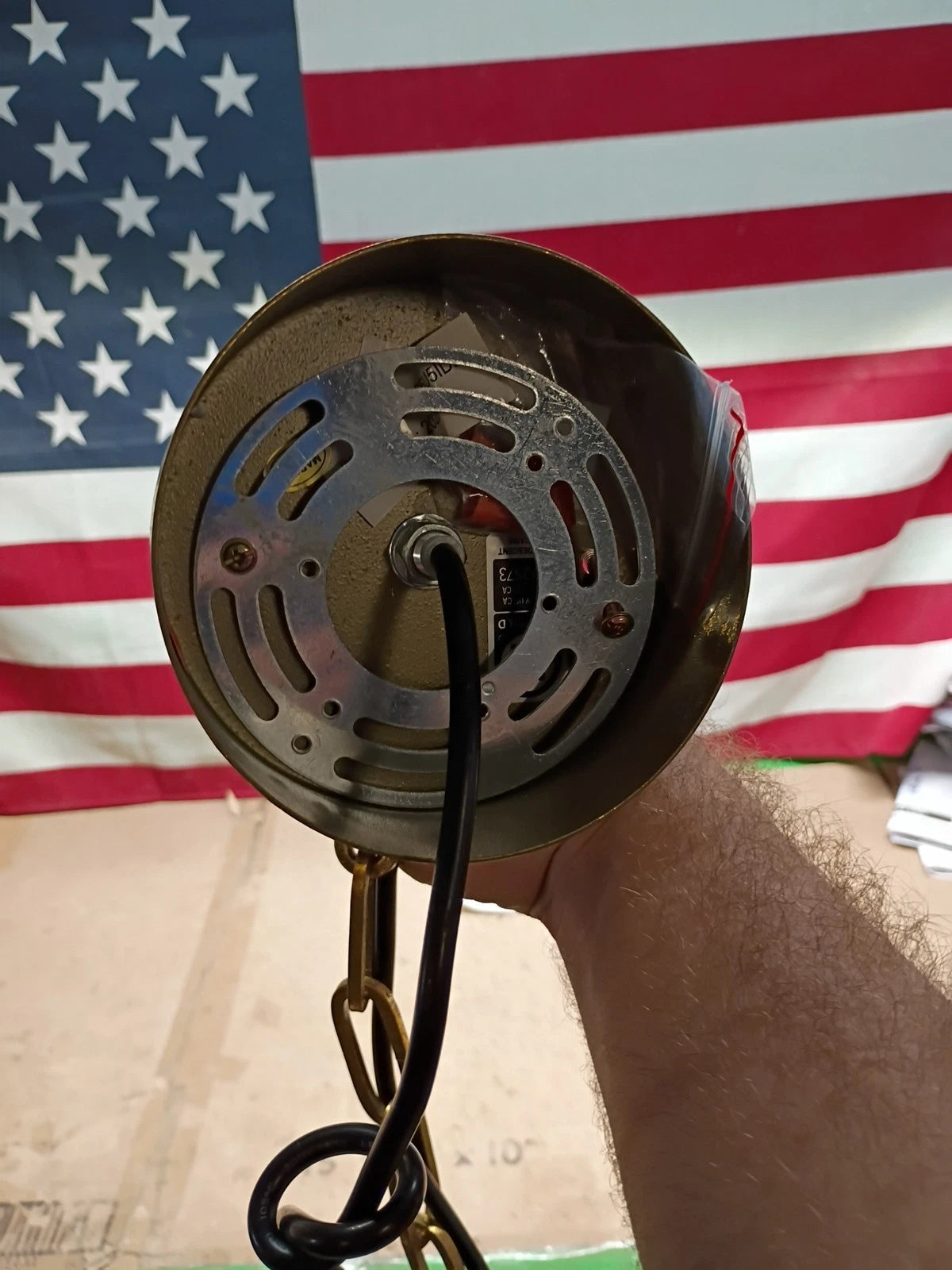 Creative Co-op Metal Pendant With Gold Finish 3 Light 40 Watt Open Box