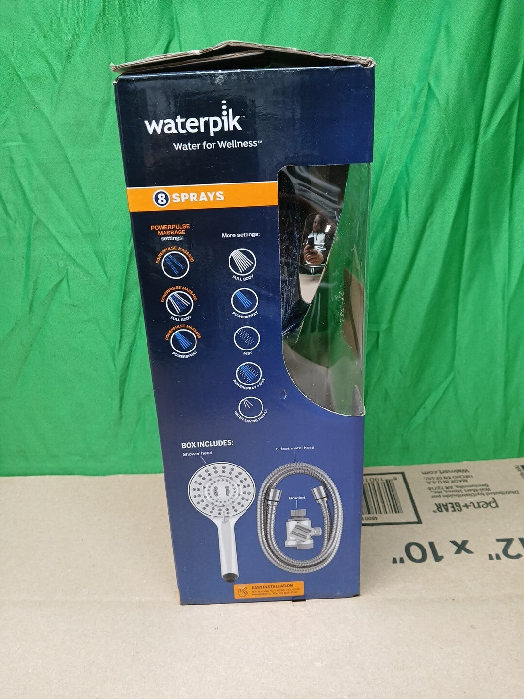 Waterpik 8-Spray Wall Mount Magnet Multi Height Handheld Shower Head 1.8 GPM