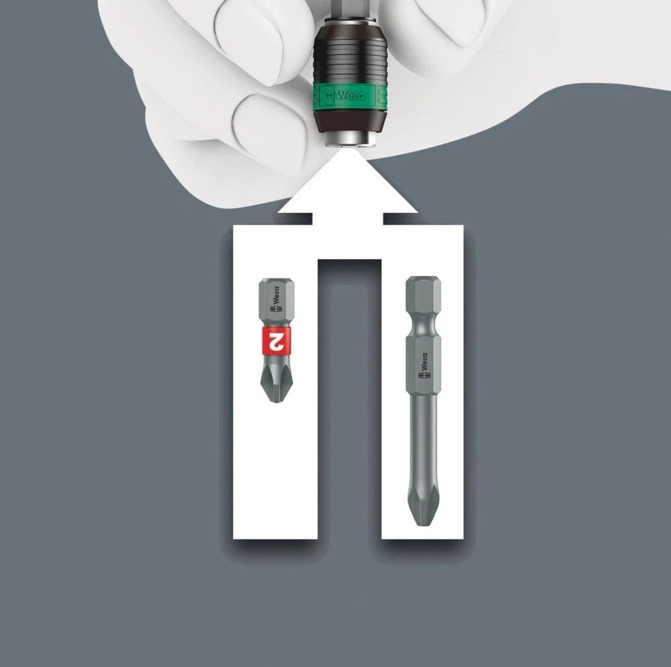 Wera 051482 Kraftform Kompakt 817 R Rapidaptor Bayonet Bit Holding Screwdriver